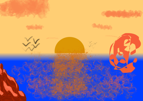 Clair de soleil couchant